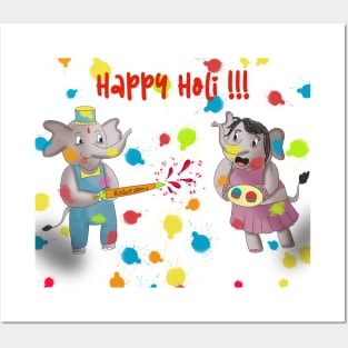 Happy Holi! Posters and Art